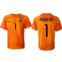 Camisa de time de futebol Holanda Remko Pasveer #1 Goleiro Replicas 2º Equipamento Mundo 2022 Manga Curta
